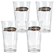 Anaheim Ducks NHL 4pc Pint Ale Glass Set by Great American Products