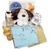 Puppy Love Dog Themed French Gift Basket with Tea Towels