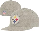 NFL Men's Pittsburgh Steelers Classics Flat Visor Flex Hat - Tw93Z (Grey  , Small/Medium)