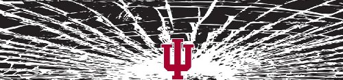 Indiana Hoosiers Shattered Auto Visor Decal