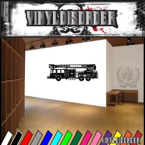 Firetruck Ladder NS001 Vinyl Decal Wall Art Sticker Mural