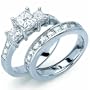 Princess Cut Diamond Engagement Ring Set