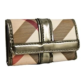 Burberry PVC Coated Canvas Nickel Leather Key Case 3338614