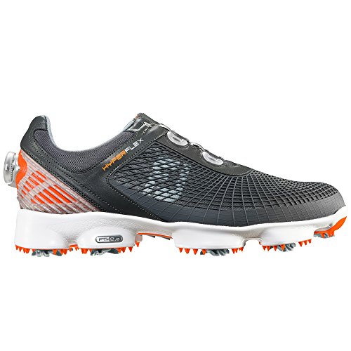FootJoy 2015 HyperFlex BOA Golf Shoes Charcoal/Orange 10 Medium BOA 51061