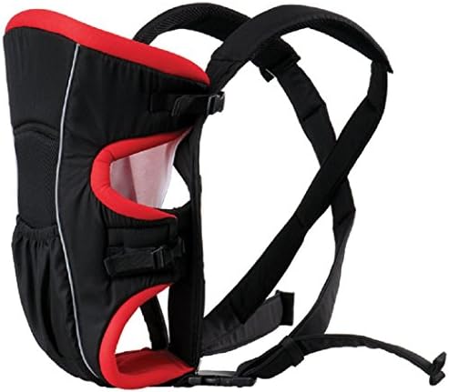 YIBOOBABY Breathable Cotton Mesh Fusion Flexible Front Baby Soft Carrier - Black2