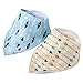 De'Babe Baby Bandana Drool Bibs - Perfect for Drooling, Feeding and Teething with two colors - Unisex 100% Absorbent Organic Cotton for Boys & Girls (2 Pack)