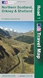 Travel Map - Road 01 - Northern Scotland, Orkney and Shetland 1 : 250 000 - For regional route planning (OS Travel Map - Road Map) - Ordnance Survey