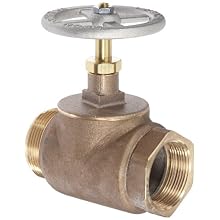 Dixon SGV250F Brass Globe Valve, 2-1/2" NPT Female x NST Male