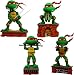 Teenage Mutant Ninja Turtles NECA Set of 4 Extreme Head Knockers Donatello, Leonardo, Raphael, Michelangelo_s-1