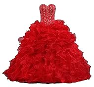 Girls Strapless Lace-Up Homecoming Dress/Quinceanera Dress 