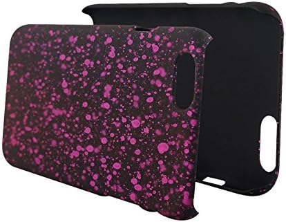 Minimalist style 3D Stereoscopic Star Painted Case Cover for 4.7" iPhone 6, Purple Drops Black Background Ultra-Thin PC Smooth Comfortable Feeling Smartphone Case Cover Skin for 4.7" iPhone 6