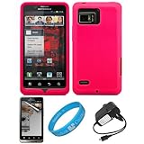 Hot Pink Premium Soft Silicone Skin Cover for Verizon Wireless Droid Bionic ....