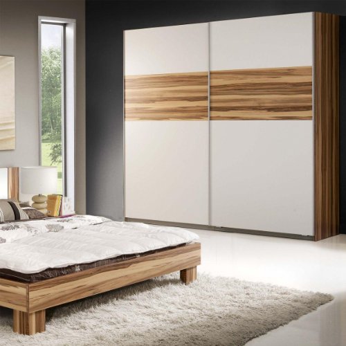 Kleiderschrank Medi in Baltimore Walnuss / Weiß