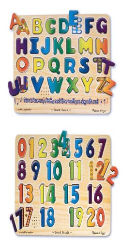 Childrens Toyshop  Toys : Numbers and Alphabet Sound Puzzle Bundle by Melissa and Doug