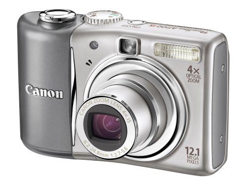 Canon PowerShot A1100 IS Digital Camera - Silver (12.1 MP, 4x Optical Zoom) 2.5 inch LCD :  digital cameras camera cheap slr