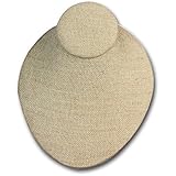 Linen Jewelry Necklace Display 6 3/4"W x 8"D x 3 1/2"H