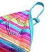 Attraco Big Girls Rainbow Stripe Splice One Piece Swimsuit Swimwear