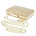 Damara Womens Sparkling Metal Lock Clutch Evening Bag