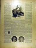 1902 PORTRAIT MONTEPIN MEDAL PRAGUE PARIS STAMP FRENCH