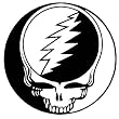 THE GRATEFUL DEAD BAND WHITE LOGO VINYL DECAL STICKER