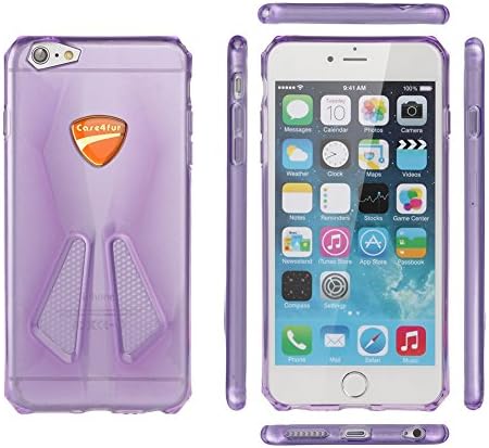 iPhone 6 Plus Case, Case4fun [SportsCar Series] iPhone 6 Plus (5.5) Soft Flexible Gel TPU Case [Shock-Dispersion] [Slim Fit] Purple