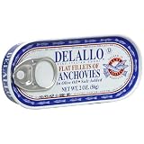 DeLallo Flat Fillet Anchovies, 2-Ounce Units (Pack of 25)