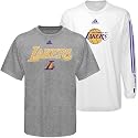 Los Angeles Lakers adidas Short/Long Sleeve T-Shirt Combo Pack