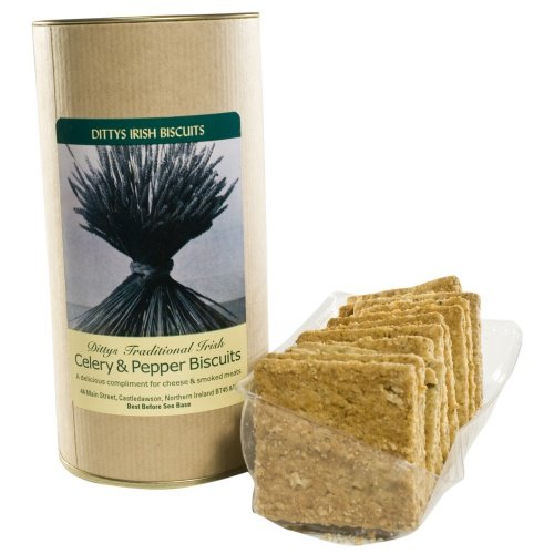 Celery and Black Pepper Oatcake Biscuits (Crackers) by Gourmet Food Store