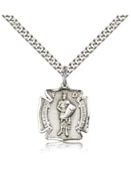 Sterling Silver St. Florian Pendant