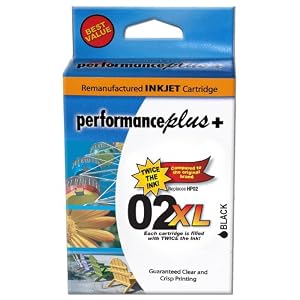 IJR Performance Plus Remanufactured HP02 Black Inkjet Cartridge (C8721WN 02Black)