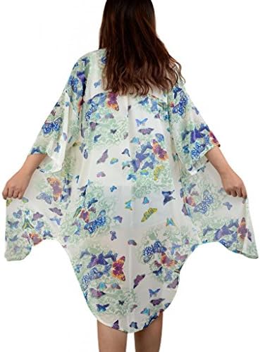 Yahoho Women's Butterfly Cardigan Chiffon Kimono Coat Loose Blouse