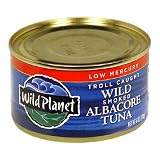 Wild Planet Troll Caught Wild Smoked Albacore Tuna, Low Mercury, 6-Ounce Cans (Pack of 3)