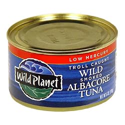 Wild Planet Troll Caught Wild Smoked Albacore Tuna, Low Mercury, 6-Ounce Cans (Pack of 3)