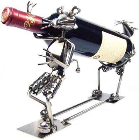 Hand Made Designer Wineholder "Double Lover Mouse Stealing Wine" Wine Holder Bottle Rack 94161
