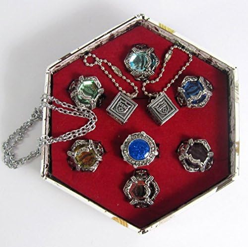 Kibby Anime Hitman Reborn 3rd Generation Vongola Laser Rings Charms Set of 10