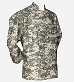 CHEFSKIN XXL Digital Camo Camouflage 2X Chef Jacket Long Sleeve, Covered Buttons, Roll-up Sleeves, Thermometer Pocket, Original Twill Fabric Digital Camouflage and FREE beanie hat in the same camo fabric included