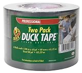 Duck 1223415 Professional Duct Tape, 1-7/8-Inch by 45-Yard, Silver, 2-Pack