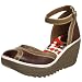 FLY London Women's Yoda Ankle Strap Wedge Pump
