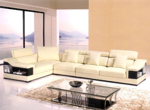 3pc Modern Sectional Leather Sofa Set #AM-L333-IV 