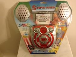 Personal AM-FM Radio Stereo Cassette Player w/ Speakers, Headphones, & Digital Clock - Batteries Included