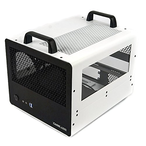 CaseLabs Bullet BH4 mATX Case with Handles and Dual Windows, White
