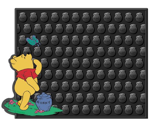 Winnie The Pooh And Butterfly Molded 14 x 17 Utility Mat