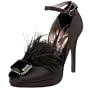 Bourne Women's Hayden Peep Toe Sandal,Black,40 EU (US Women's 9 M)