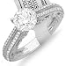 IGI Certified 14k White Gold Round Diamond Ladies Engagement Bridal Ring (2.29 cttw) Center 1.50 ct