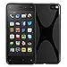 Exact Amazon Fire Phone Case [JUMP Series] - X Design SoftGel Flexible TPU Case Cover for Amazon Fire Phone (2014) Black