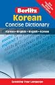 Berlitz Korean Dictionary: Korean-English / English-Korean (Berlitz Concise Dictionaries S.) (Korean Edition)