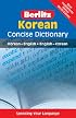 Berlitz Korean Dictionary: Korean-English / English-Korean (Berlitz Concise Dictionaries S.)