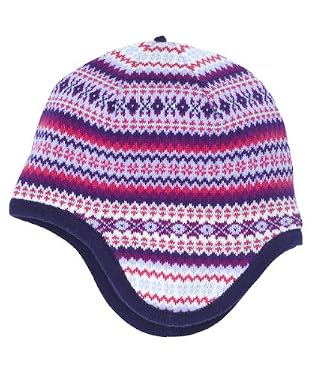 Girls Argyle Fleece Lined Hat