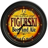 FIGURSKI 'S Beer and Ale Cascading Pub Wall Clock
