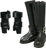 メンズライダース風グローブ&ブーツ 黒 AYM023-BLK/